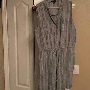 Cute grey and white striped romper